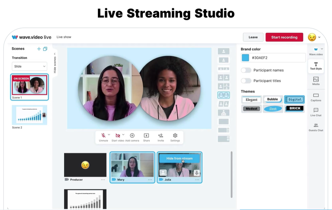 Livestream Studio - Wave.video Lifetime Deal