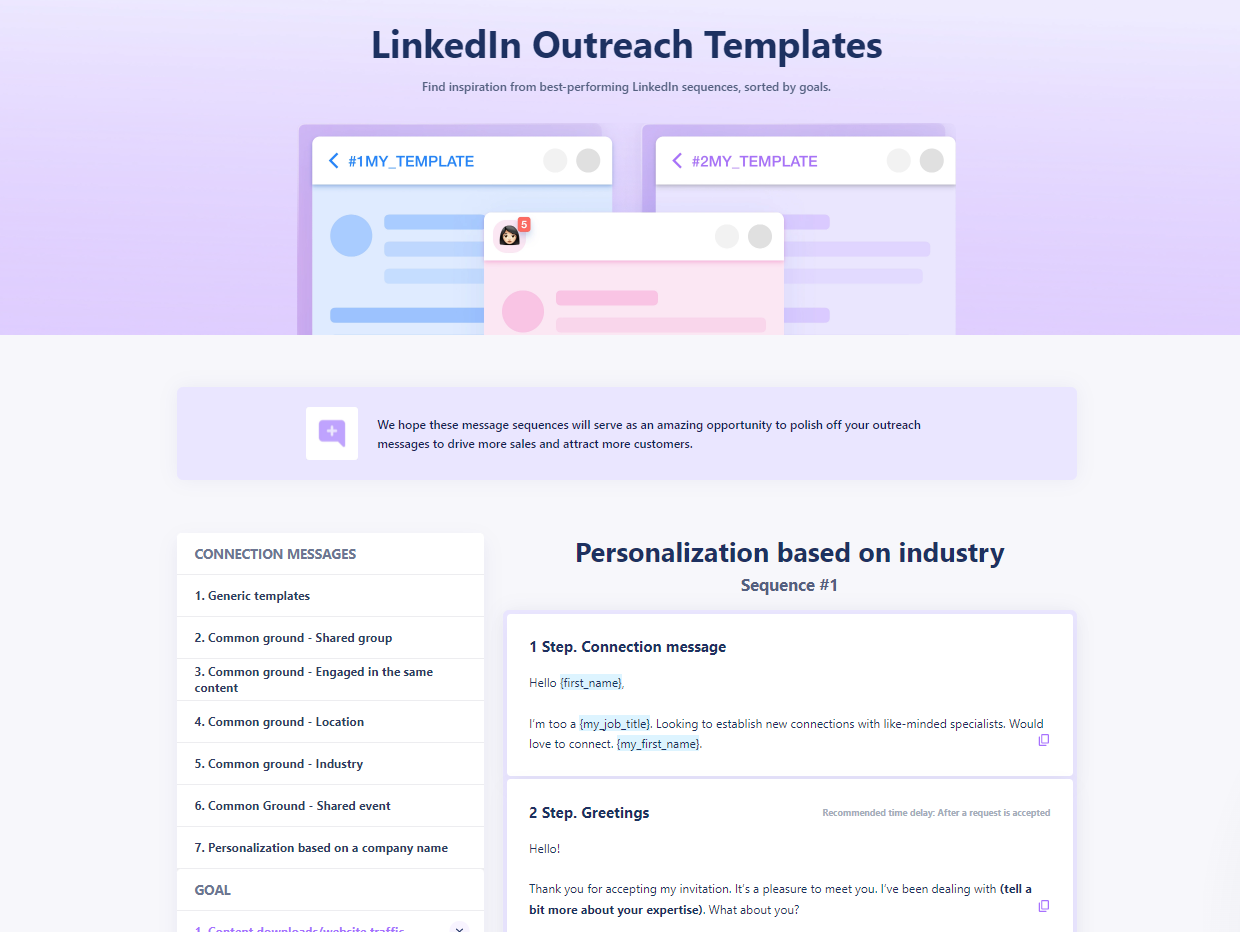 LinkedIn Outreach Templates